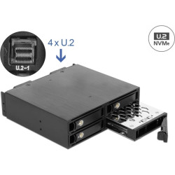 Delock 5.25″ Mobile Rack for 4 x 2.5″ U.2 NVMe SSD with lockable Trays