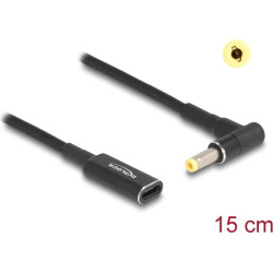 Delock Adapter cable for Laptop Charging Cable USB Type-C™ female to HP 4.8 x 1.7 mm male 90° angled 15 cm