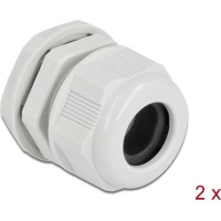 Delock Cable Gland PG21 for round cable grey 2 pieces