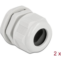 Delock Cable Gland PG21 for flat cable grey 2 pieces