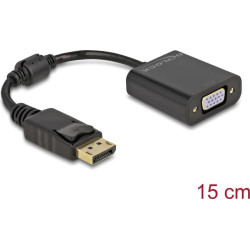 Delock Adapter DisplayPort 1.2 male to VGA female black