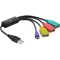 Delock USB 2.0 external 4 port Cable Hub