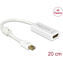 Delock Adapter mini Displayport 1.2 male  HDMI female 4K Passive white