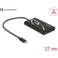 Delock Adapter Thunderbolt&trade; 3 male > 2 x DisplayPort female 4K 60 Hz