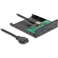 Delock 3.5″ USB 3.2 Gen 1 Front Panel 1 x USB Type-C™ + 2 x USB Type-A + SD and Micro SD slot