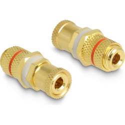 Delock Audio Adapter binding post to binding post for installation, red ring