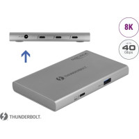 Delock Thunderbolt™ 4 Hub 3 Port with additional SuperSpeed USB 10 Gbps Type-A Port - 8K