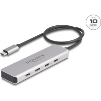 Delock USB 10 Gbps USB Type-C™ Hub with 4 x USB Type-C™ female with 35 cm connection cable