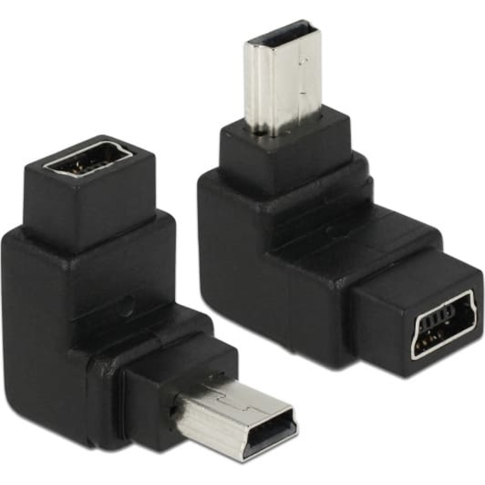 Delock Adapter USB-B mini 5pin malefemale 90angled