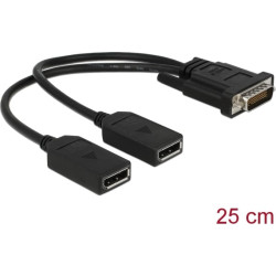 Delock Adapter DMS-59 male to 2 x DP female 25 cm