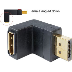 Delock Adapter DisplayPort male > DisplayPort female angled down