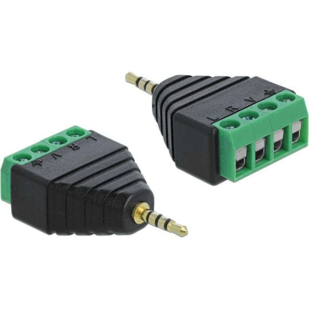 Delock Adapter Stereo plug 2.5 mm > Terminal Block 4 pin