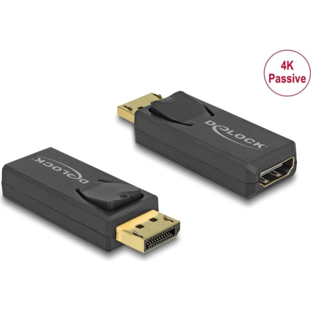 Delock Adapter DisplayPort 1.2 male > HDMI female 4K Passive black