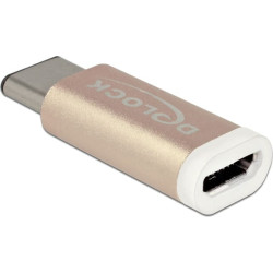 Delock Adapter USB 2.0 Micro-B female > USB Type-C™ 2.0 male coppery