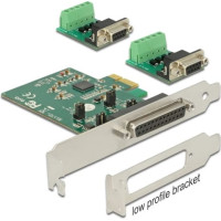 Delock PCI Express x1 Card to 2 x Serial RS-422/485 ESD protection optional surge protection