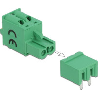 Delock Terminal block set for PCB 2 pin 5.08 mm pitch horizontal