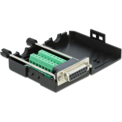 Delock Sub-D15 female to Terminal Block Adapter with Enclosure