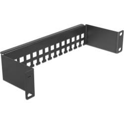 Delock 10″ Cable support rail bracket shape 1U black