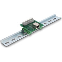 Delock RJ50 female to Terminal Block with push-button for DIN rail
