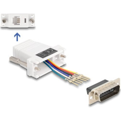 Delock D-Sub 15 pin male to RJ12 female Assembly Kit white