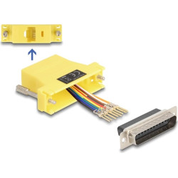 Delock D-Sub 25 pin male to RJ45 female Assembly Kit yellow