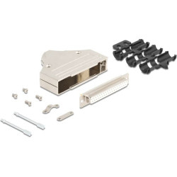 Delock Sub-D connector housing 37 pin metal including female connector and mounting material