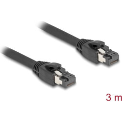Delock RJ45 Network Cable Cat.8.1 S/FTP 3 m up to 40 Gbps black