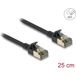 Delock RJ45 Network Cable Cat.8.1 F/FTP Slim Pro 0.25 m black