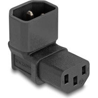 Delock Power Adapter IEC 60320 - C14 to C13, male / female, 10 A, 90° angled