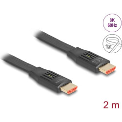 Delock High Speed HDMI Flat Ribbon Cable 48 Gbps 8K 60 Hz 2 m