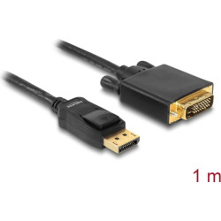 Delock Cable DisplayPort 1.1 male > DVI 24+1 male passive 1 m black