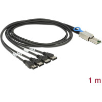 Delock Cable Mini SAS SFF-8088 > 4 x eSATA 1 m