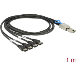 Delock Cable Mini SAS SFF-8088 > 4 x eSATA 1 m