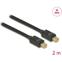 Delock Cable Mini DisplayPort 1.2 male > Mini DisplayPort male 4K 60 Hz 2 m