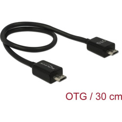 Delock Power Sharing Cable Micro USB-B male > Micro USB-B male OTG