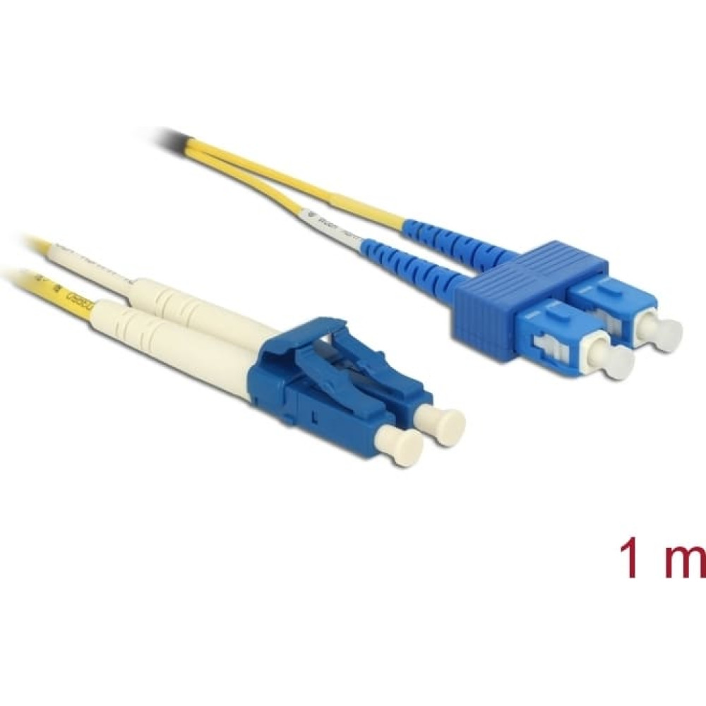 Delock Cable Optical Fibre LC > SC Singlemode OS2 1 m