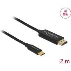 Delock USB cable Type-C to HDMI (DP Alt Mode) 4K 60 Hz 2 m coaxial