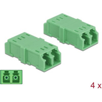 Delock Optical Fiber Coupler LC Duplex female to LC Duplex female 4 pieces