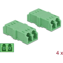 Delock Optical Fiber Coupler LC Duplex female to LC Duplex female 4 pieces