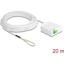 Delock Optical Fiber Connection Box 2 x SC/APC Simplex with drop cable set 20 m