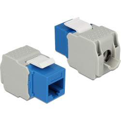 Delock Keystone Module RJ45 jack > LSA Cat.6 UTP blue