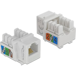 Delock Keystone Module RJ12 jack > LSA Cat.3 UTP white