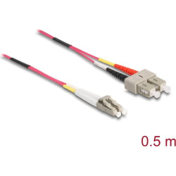Delock Cable Optical Fibre LC to SC Multi-mode OM4 0.5 m