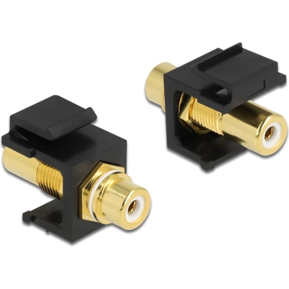 Delock Keystone Module RCA female > RCA female gold plated white / black
