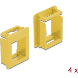 Delock Keystone Holder for cases 4 pieces yellow