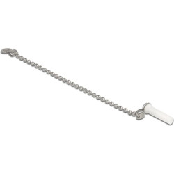 Delock Fiber optic dust cap with chain for LC plug white