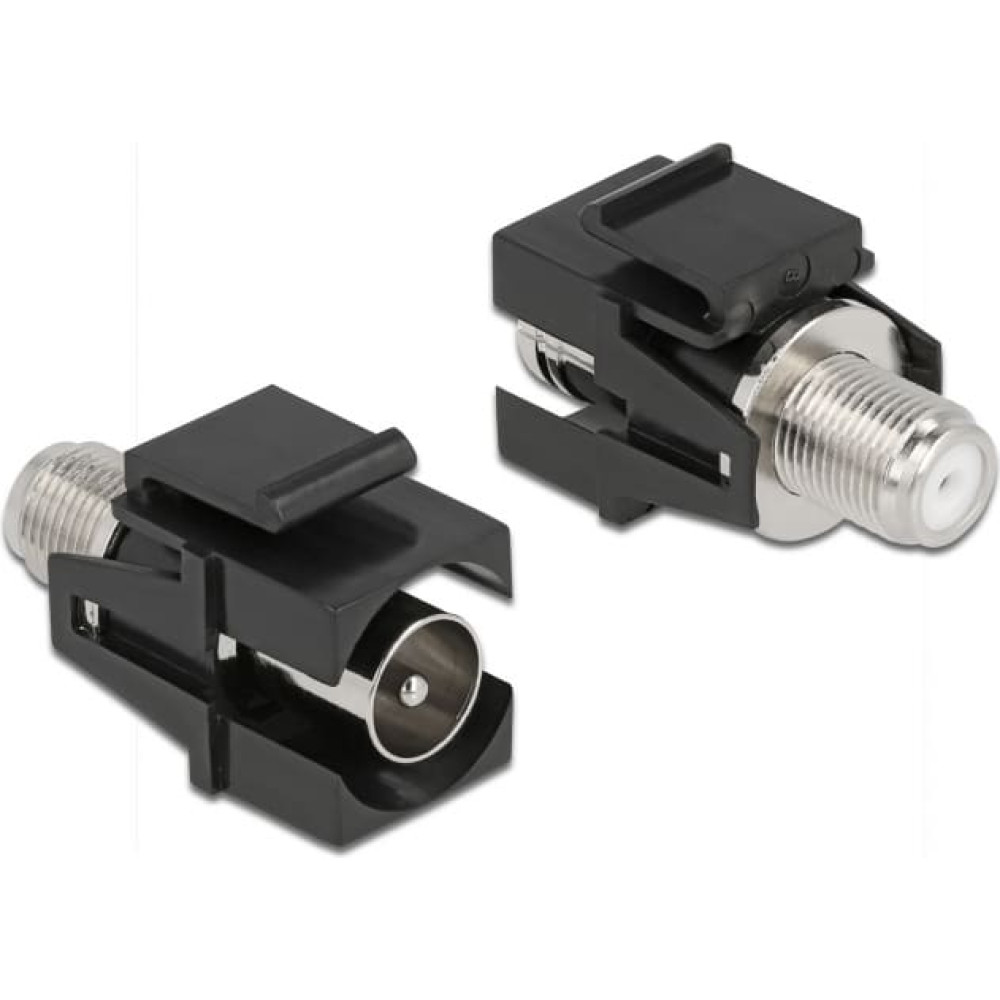 Delock Keystone Module IEC male to F female black