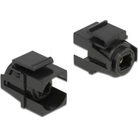Delock Keystone Module TOSLINK female > TOSLINK female black
