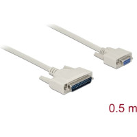 Delock Serial Cable D-Sub 25 male to D-Sub 9 female 0.5 m