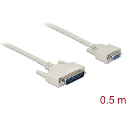 Delock Serial Cable D-Sub 25 male to D-Sub 9 female 0.5 m